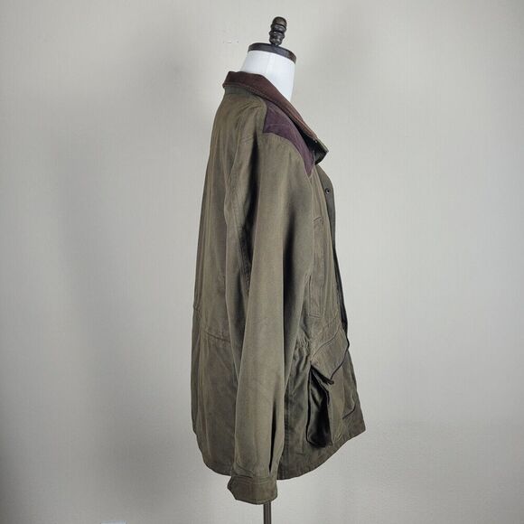 VTG Cabellas Jacket Mens Large Olive Hunting Outdoor Utility Field Thinsulate - Picture 3 of 13